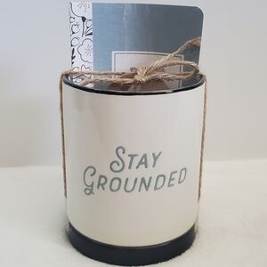 Demdaco Ceramic Stay Grounded Garden Flower Planter Journal Gift Set NWT